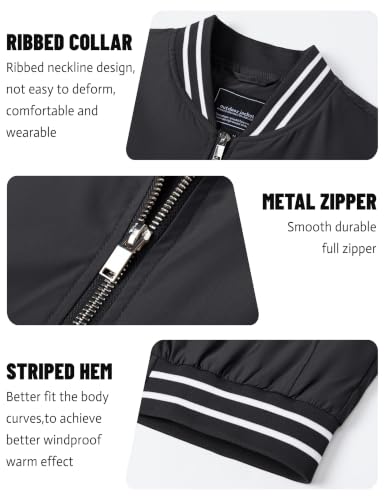TACVASEN Mens Jacket Bomber Lightweight Windproof Coat for Daily Wear