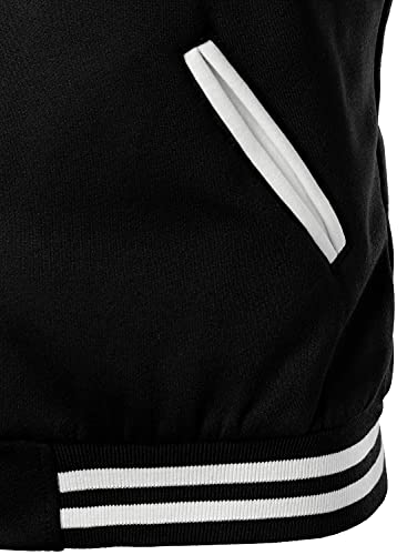 HOOD CREW Man’s Varsity Jacket Cotton Blend Letterman Jackets