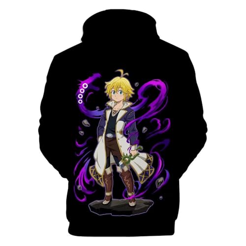 Meliodas Cosplay Costume Anime Hoodie Hooded Pullover Sweatshirt