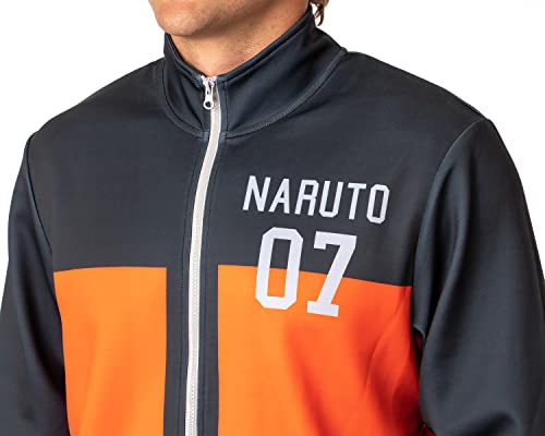 Bioworld Naruto Shippuden Mens' Uzumaki Symbol Team 07 Costume Jacket