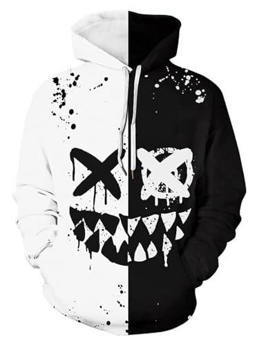 Men's Graphic Pullover Hoodie, Men 3D Print Novelty Sweatshirt