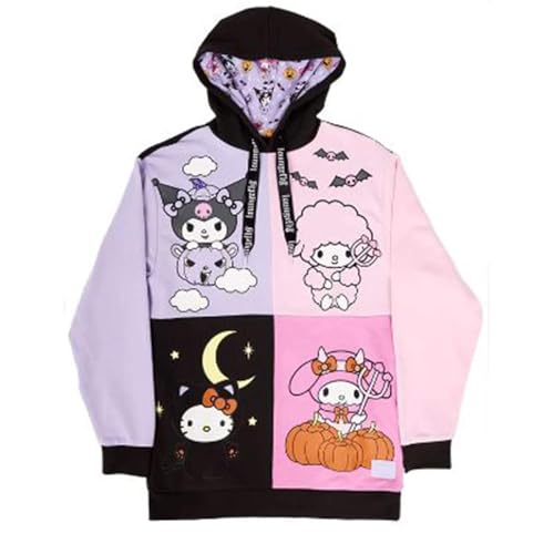 Loungefly LF SANRIO KUROMI AND MY MELODI HALLOWEEN HOODED SWEATSHIRT