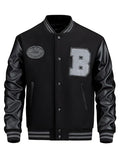 Men's Varsity Baseball Collar Letterman Bomer Jacket