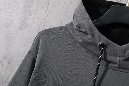 GURUNVANI Men's Patchwork Contrast Color Pullover Hoodie Sweatshirt