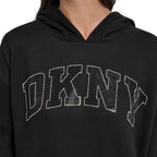 DKNY Women's Exploded Rhinestone Varsity Logo Hoodie Sneaker Dress