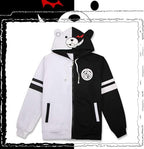 Loiahoer Unisex Anime Black White Bear Hoodie Halloween Cosplay Costume Bear Ears Hoodie Jacket Christmas & Birthday Gifts