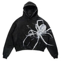 Obenie Halloween Y2K Hoodie Gothic Casual palm/spider Blast Print Pattern Skull Fashion Hoodie Men Harajuku Men Clothing