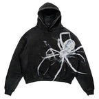 Obenie Halloween Y2K Hoodie Gothic Casual palm/spider Blast Print Pattern Skull Fashion Hoodie Men Harajuku Men Clothing
