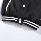 BAICAIYU Kids Baseball Jackets Boys and Girls Varsity Coat Buttons Cardigan Letter Sport Letterman School Jacket