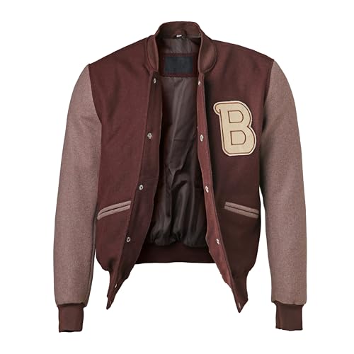 SUTAIRU Mens Letterman Bomber Slim Fit Varsity Jacket Slim Fit Casual Warm Boys Baseball College Jacket