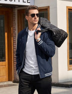 TACVASEN Mens Jacket Bomber Lightweight Windproof Coat for Daily Wear