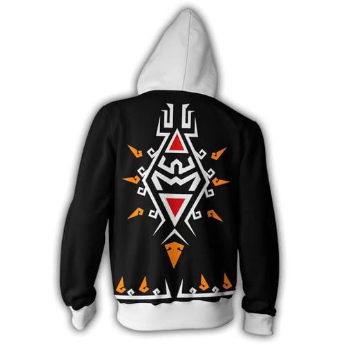 Link Hoodie Cosplay Costume Zipper Jacket Novelty Sweatshirt