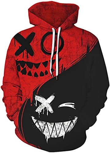 Chaos World Men's Novelty Hoodie Long Sleeves 3D Funny Graphic Print Sweatshirt Pullover