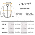 LOGEEYAR Men's Bomber Jacket Casual Lightweight Jacket Color Block Windbreaker Coat with Pocket