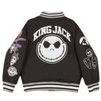 Disney Nightmare Before Christmas Varsity Bomber Jackets for Boys Jack Skellington Coats