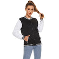 Varsity Jacket for Men Women, Lightweight Button-Up Baseball Bomber