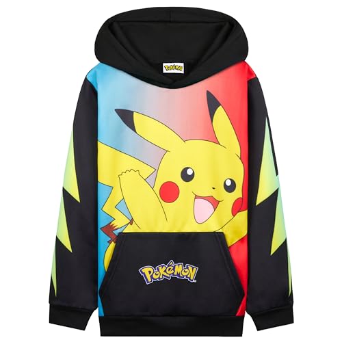 Pokemon Hoodie for Boys & Teens Hooded Sweatshirt Warm Anime Pikachu Sweater