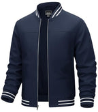 TACVASEN Mens Jacket Bomber Lightweight Windproof Coat for Daily Wear