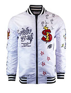 SCREENSHOT Hip-Hop Urban NYC Fashion Bomber Jacket - Modern Outdoor Lightweight Streetwear Graffiti Print Zip Up Top