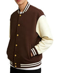 Men's Fashion Varsity Jacket Casual Cotton Blend Letterman Baseball Bomber Jacket