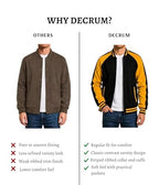 Decrum Mens Color Block Raglan Sleeve Varsity Jacket