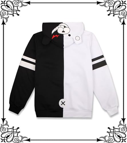 Markest Unisex Black White Bear Hoodies Jacket Uniform Anime Cosplay Costume Novelty Outfit