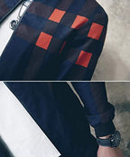 LOGEEYAR Men's Bomber Jacket Casual Lightweight Jacket Color Block Windbreaker Coat with Pocket