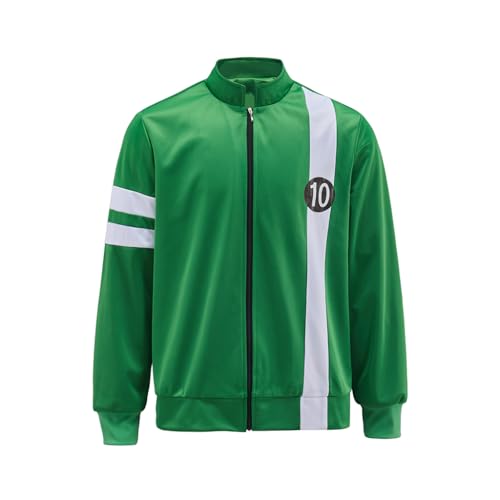 Ben Tennyson Cosplay Costume Green Ben Jacket Hoodies Zipper Coat Sweatshirt Halloween Outfits