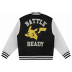 Pokemon Battle Ready Varsity Bomber Jacket for Boys - Toddler & Kids Bomber Jacket - Retro Style Zip-Up Kids Varsity Jackets