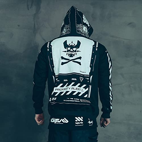Niepce Inc Graphic Cyberpunk Zip Up Men's Fashion Hoodies Sweatshirts
