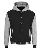Decrum Mens Letterman Bomber Hooded Varsity Jackets