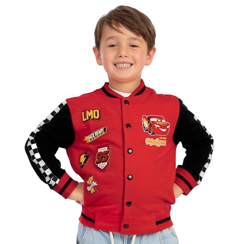 Disney Cars Boys Jacket, Lightning McQueen Jacket, Lightning McQueen Bomber Jackets For Boys, Red 3T