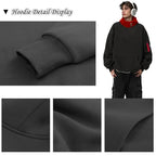 Unisex Anime Hoodie Cosplay Costume Men Black 3D Novelty Hooded Sweatshirt Pullover Jacket Outerwear Coat for Women (M-Black-2)
