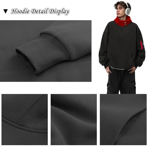 Unisex Anime Hoodie Cosplay Costume Men Black 3D Novelty Hooded Sweatshirt Pullover Jacket Outerwear Coat for Women (M-Black-2)