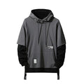 GURUNVANI Men's Patchwork Contrast Color Pullover Hoodie Sweatshirt
