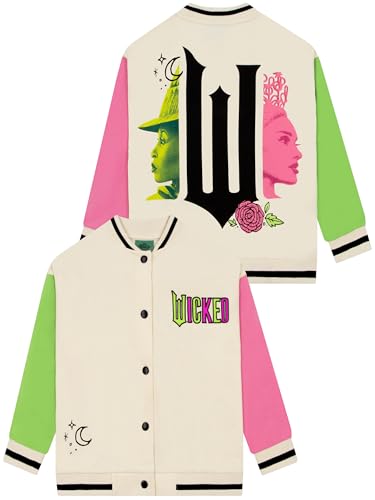 Wicked Jacket, Glinda And Elphaba Girls Bomber Jacket, Cotton Kids Varsity Jackets, Girls Jackets