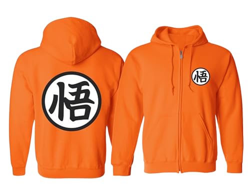 ALLNTRENDS Training Symbol Full Zip Hoodie Sweatshirt Anime Cool Graphic Top
