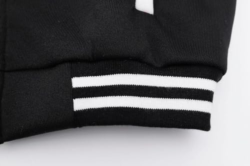 ACEFAST INC Kids Baseball Jacket School Varsity Uniform Casual Sweatshirt Girls Sweater Jacket Baseball Solid Color