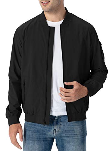 Rdruko Men's Lightweight Bomber Jacket Causal Fashion Stylish Windbreaker Light Jacket