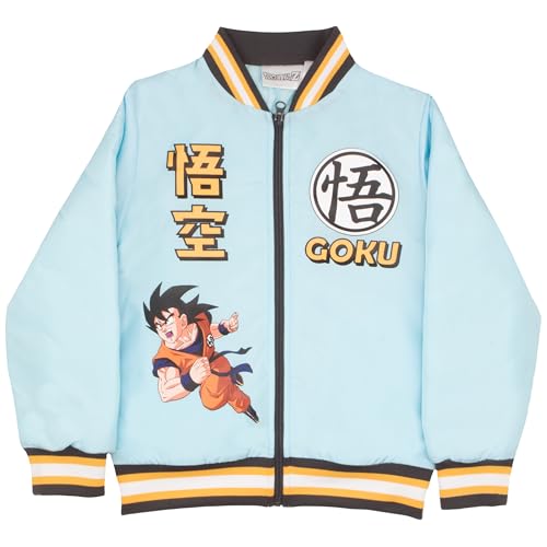 Isaac Morris Limited Dragon Ball Z Boy's Bomber Jacket, Zip-Up Varsity Jacket for Kids and Toddlers