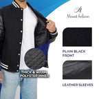 Mount Helicon Two-Tone Leather Baseball Varsity Jacket for Men - Premium Quality and Unique Design