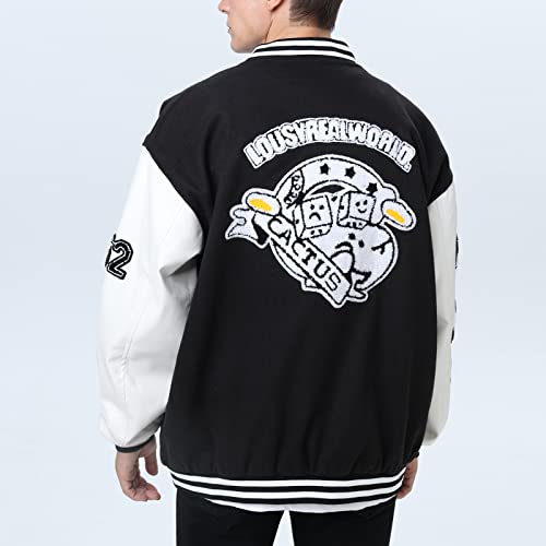 Varsity Jacket Unisex Y2K Embroidered Letterman Bomber Jacket Casual Baseball Jackets