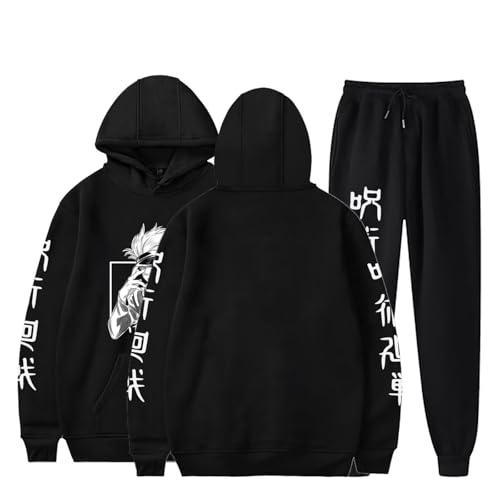 ACEFAST INC Cool Satoru Gojo Itadori Yuji Nobara Harajuku Anime Unisex Hoodie Pullovers Sweatpants 2 Pieces Set