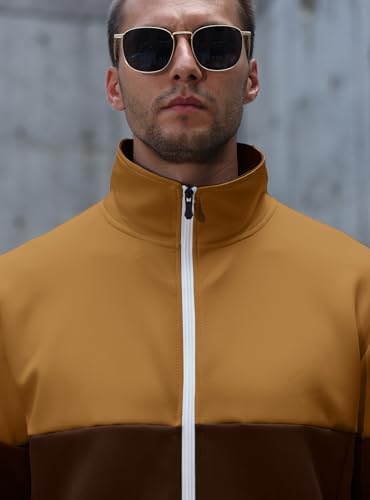 HYPESTFIT Men’s Retro Track Jackets, Relaxed Fit
