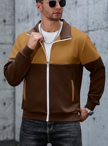 HYPESTFIT Men’s Retro Track Jackets, Relaxed Fit