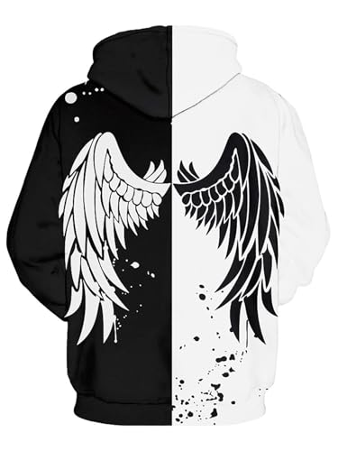 Men's Graphic Pullover Hoodie, Men 3D Print Novelty Sweatshirt