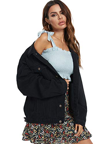 Just Quella Jean Jacket Women Oversized Denim Jacket