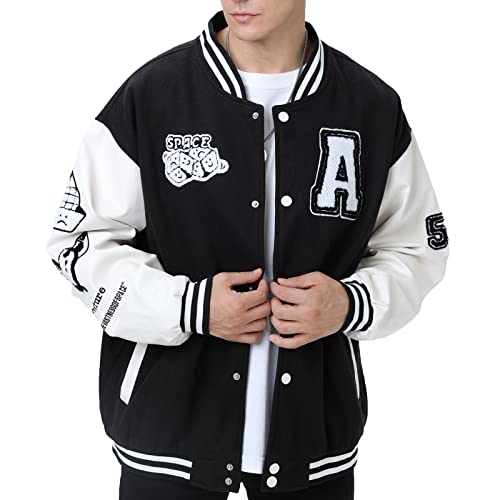 Varsity Jacket Unisex Y2K Embroidered Letterman Bomber Jacket Casual Baseball Jackets