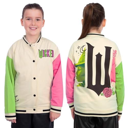 Wicked Jacket, Glinda And Elphaba Girls Bomber Jacket, Cotton Kids Varsity Jackets, Girls Jackets