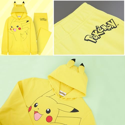 Pokemon Tracksuit Set Boys, Teens, 2 Pc Hoodie Joggers, Anime Hoodie Sweatpants Kids Clothes Teen Apparel, Gifts for Boys